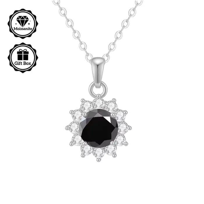 Bijoux pour femmes, bijoux de haute qualité, collier hypoallergénique, collier moissanite 2 carats p
