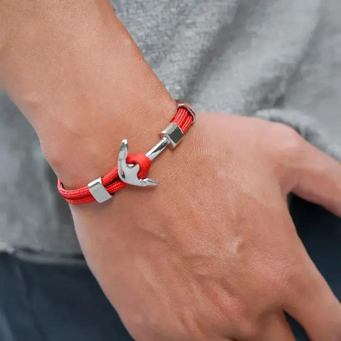 Nouvelle mode Ancchor Bracelet pour hommes sauvetage en plein air survie Paracord Braslet nautique Wrap chaîne Braclet Pulseria Hombre Joias