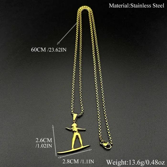 Collier pendentif planche de surf pour les amateurs de plage et d'océan