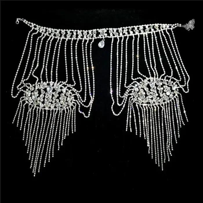 Collier de épaule en strass au design luxueux