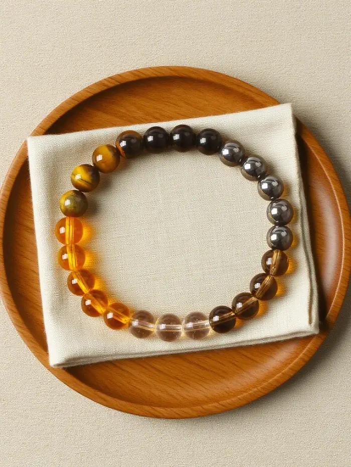 Bracelet en perles de Citrine en pierre naturelle