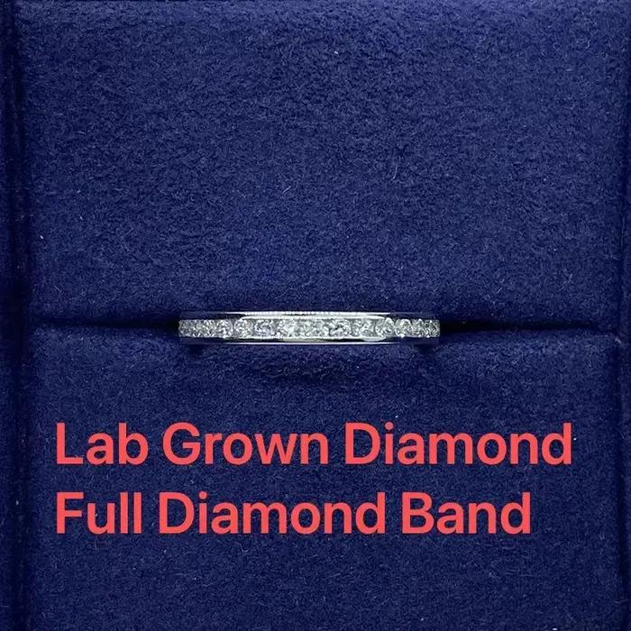0.9Ctw Diamant Rond DEF document VS-VVS Laboratoire Créé Book ine Bande D'éternité Mariage 14K Or Bl