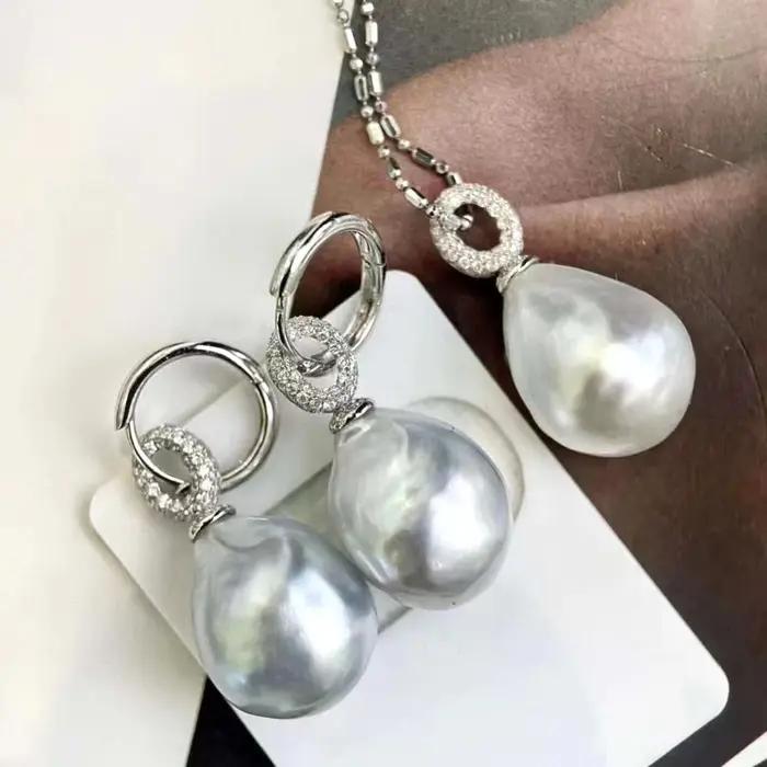 MeiBaPJ-Boucles d'oreilles pendantes en argent regardé 925 pour femme