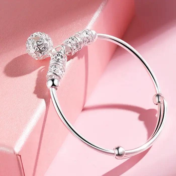 Bracelet cloche en argent Sterling 925 pour femmes