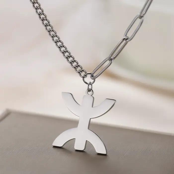 LIKGREAT – collier avec lettres amazigh africaines pour femmes