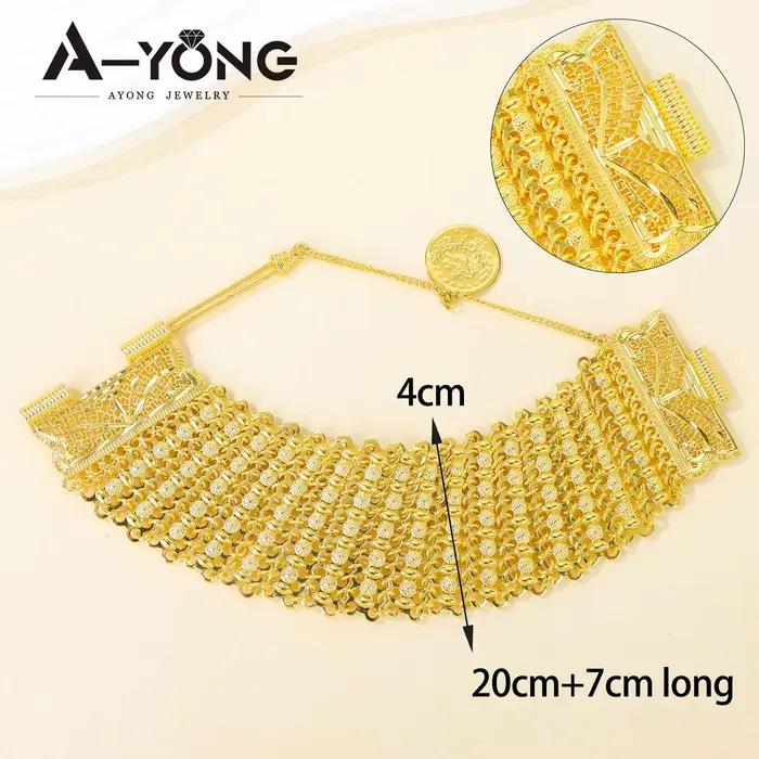 Bracelet de mariage de mariée algérie plaqué or 21 carats