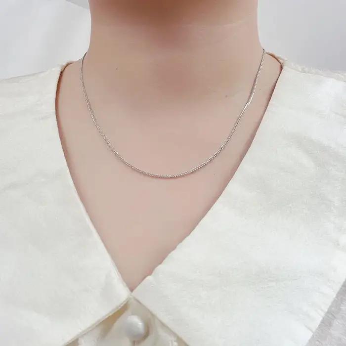 Collier Chaîne Chopin en Argent Sterling 925 de 40 cm et 1