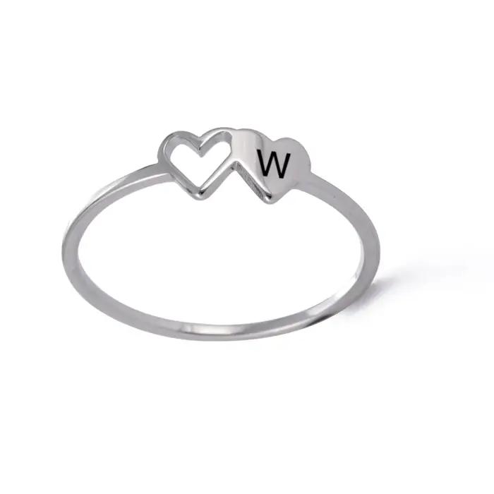 COOLTIME – bague avec lettre initiale pour femmes