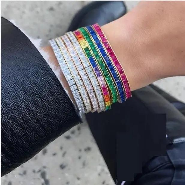 Bracelet Géométrique Arc-en-Ciel en Clip pour Femme