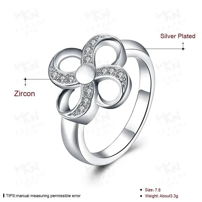 Bague trèfle à quatre feuilles en argent Sterling 925 pour femmes