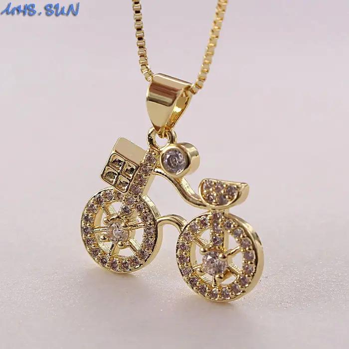 MHS.SUN Collier pendentif vélo brillant en zircon