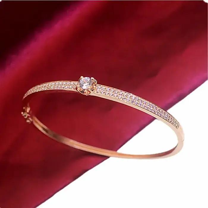 Bracelet classique plaqué or Rose clair pour femmes