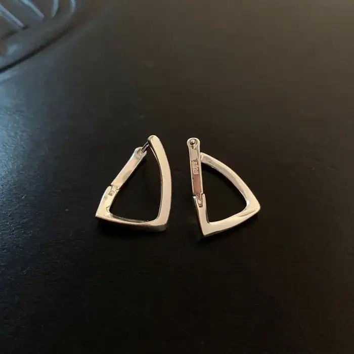 Boucles d'oreilles géométriques en argent Sterling 925 pour femmes