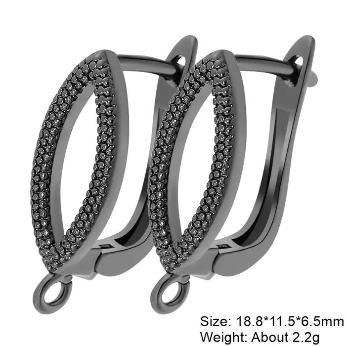 Fermoirs à crochet en cuivre plaqué or 18K et zirconie cubique AAA pour créations de bijoux personnalisées et hypoallergéniques femmes occasions spéciales