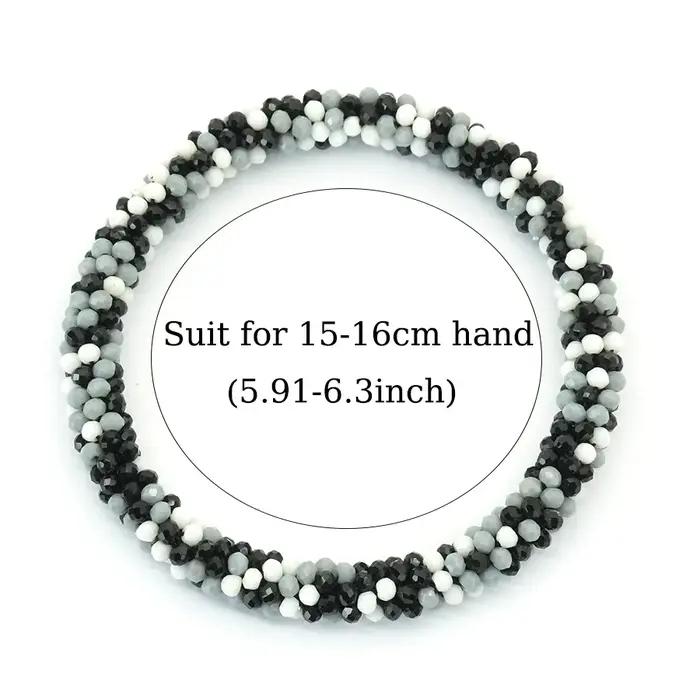 Bohème perles colorées femme Bracelet 6 couleurs petite perle de cristal doux décontracté brin Braslet fête Festival filles cadeau Joias