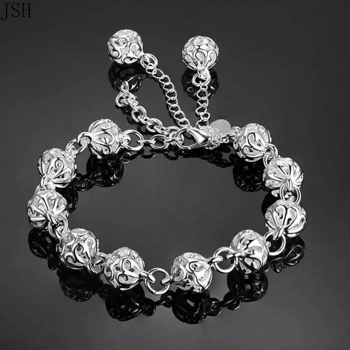 100% 925 argent Sterling beaux Bracelets haut Noble jolie mode fête de mariage mignon dame belle bou