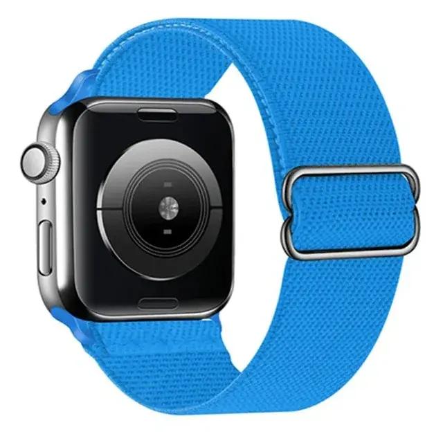 Bracelet pour bracelet de montre Apple 49mm 44mm 40mm 45mm 41mm 42mm 38mm bracelet en Nylon élastique réglable iWatch série 8 se 7 6 5 9 Ultra