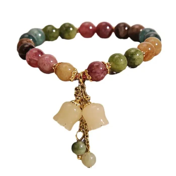 Bracelet en Pierre Naturelle Colorée pour Femme et Fille