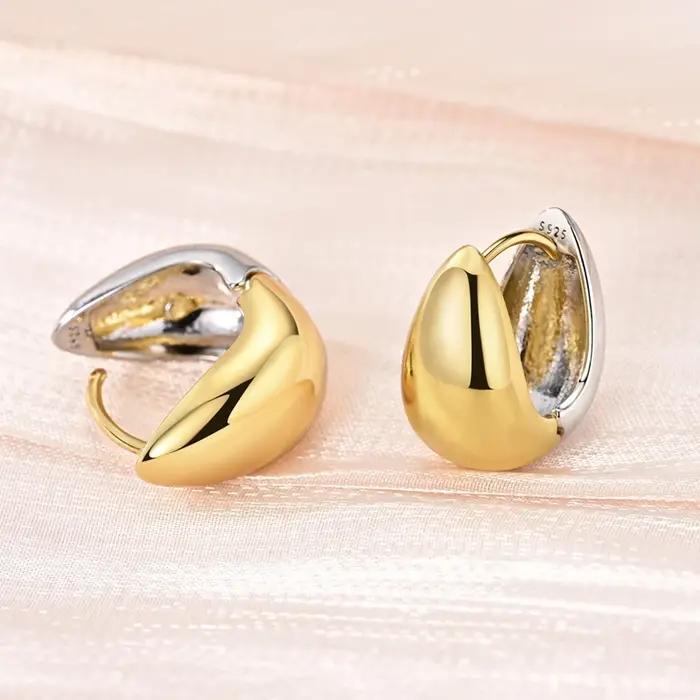 Nouvelles boucles d'oreilles pendantes en argent sterling 925 avec zircon