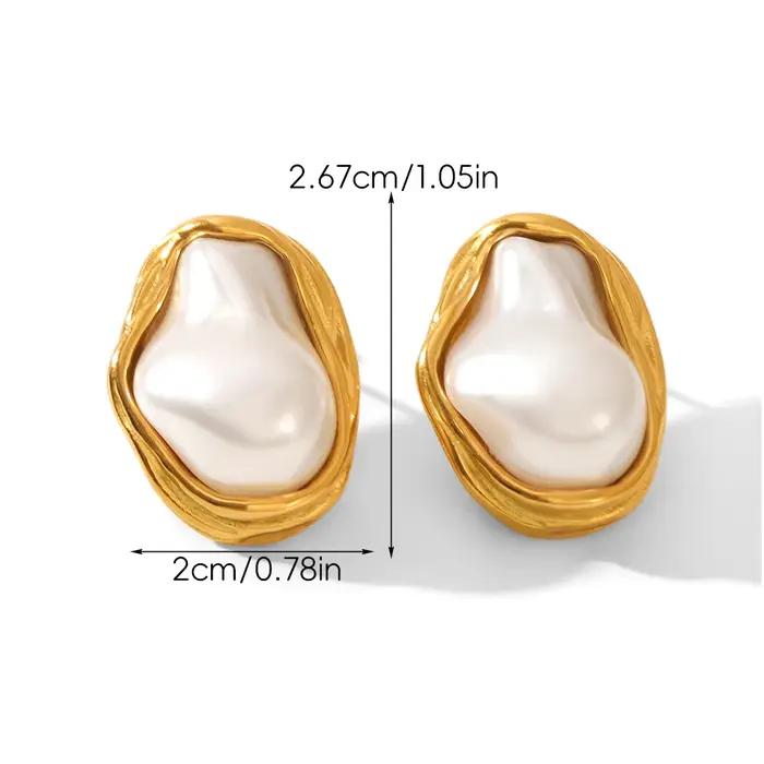 Collier en acier inoxydable avec pendentif en résine brillante imitation perles pour femmes style minimaliste y2k cadeau occasionnels