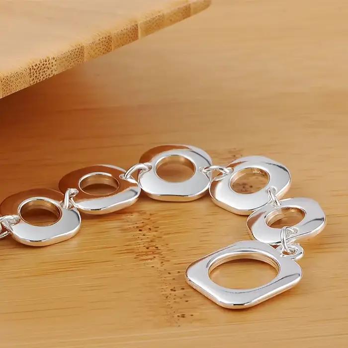 Bracelets en argent sterling 925 de conception élégante pour femmes et hommes