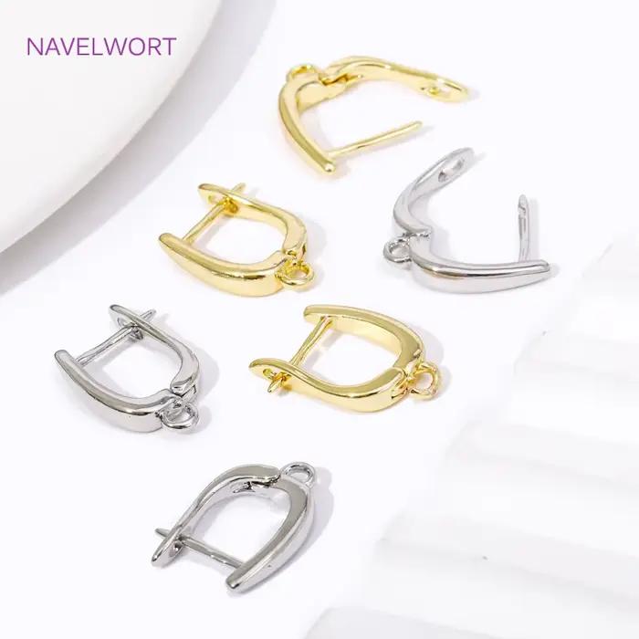 Boucles d'Oreille Crochet Fermoirs en Or 18K Plaqué pour Créations Bijouterie Personnalisées Occasions Spéciales Fournitures DIY