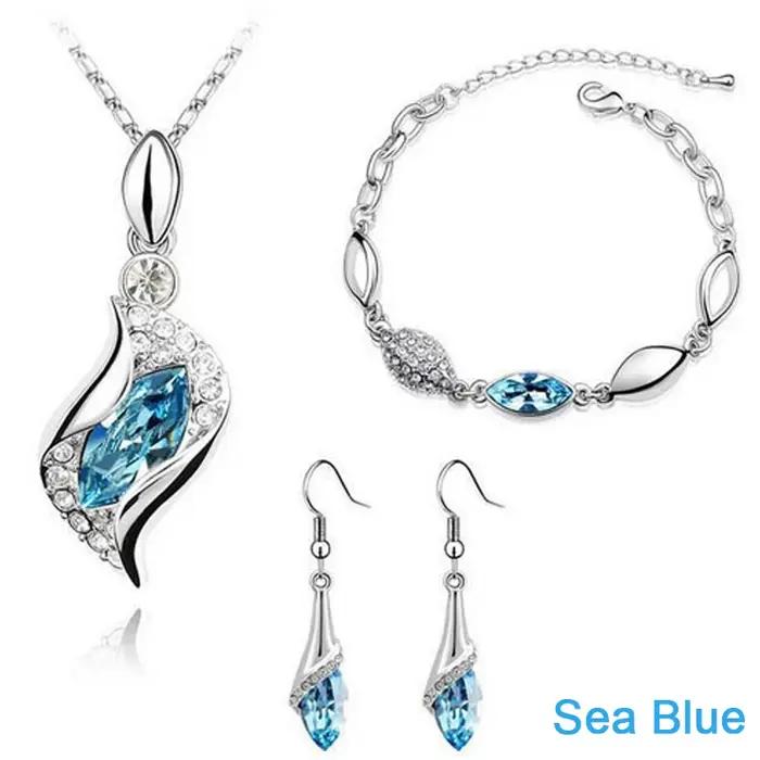 Ensembles de bijoux de luxe en cristal Zircon cubique