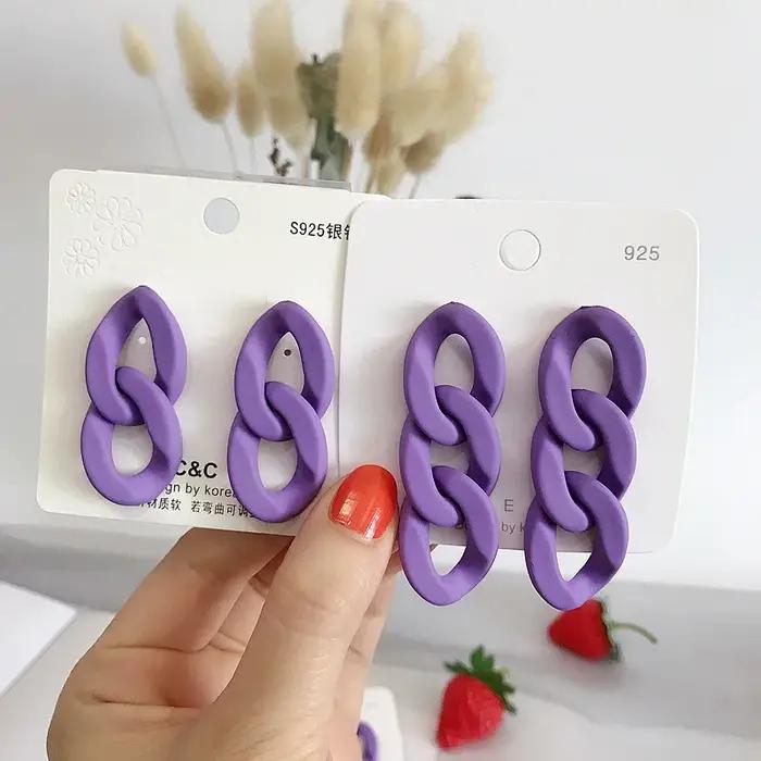 JODesign-Boucles d'oreilles pendantes longues en acrylique pour femmes