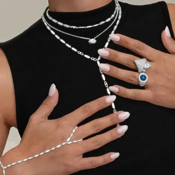 Ensemble de bijoux pour femme couleur or
