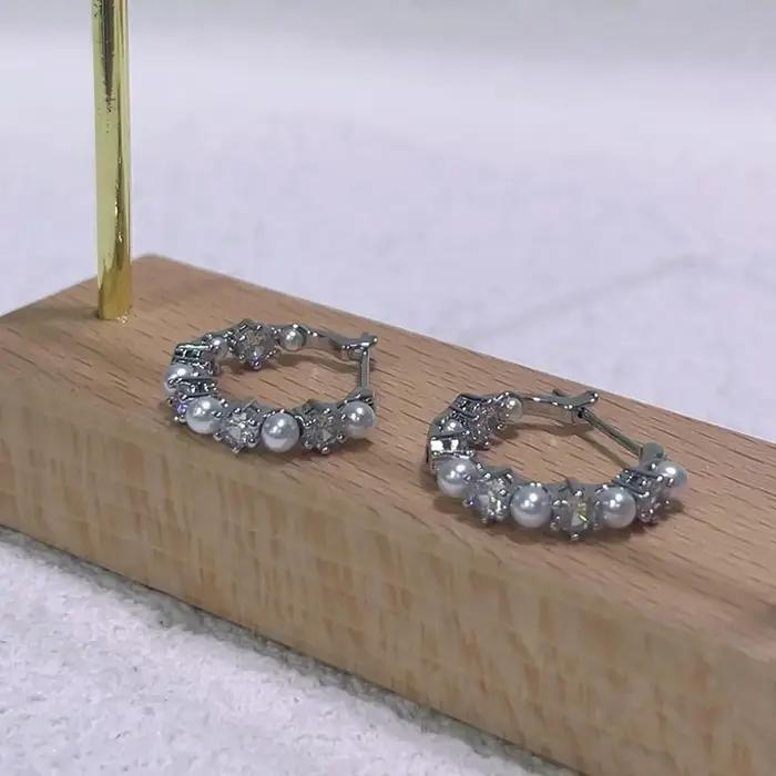 Bracelet de boucles d'oreilles série perle, haute qualité, cristal de luxe, accessoires de bijoux ex