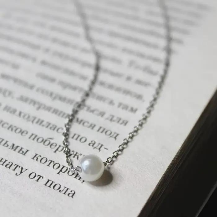 Collier ras du cou en acier inoxydable EManco avec perles imitées pour femmes, couleur or, collier à chaînes superposées, bijoux