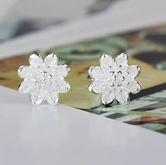 Bijoux en gros, élégants et tendance pour femme, cadeau de mariage, petites boucles d'oreilles en ar