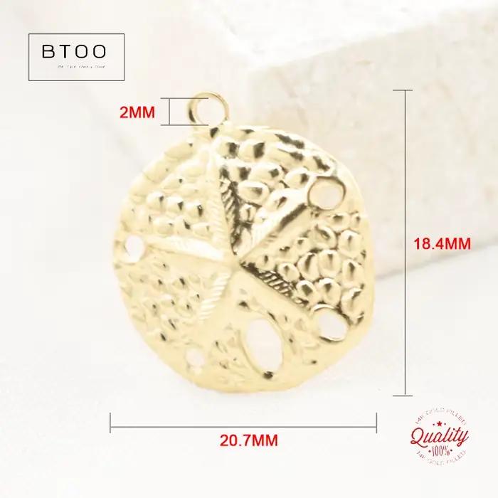 Pendentif Dollar de Sable en Or Rempli 14K