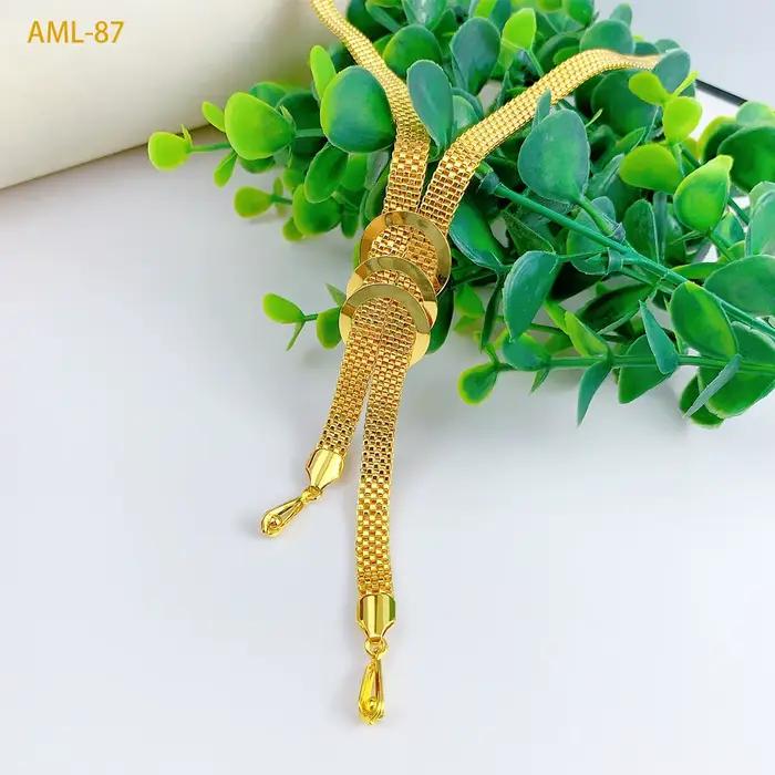 Ensemble de bijoux éthiopiens de luxe pour femmes, colliers et boucles d'oreilles bohémiens en or 24 carats pour mariage occasions spéciales