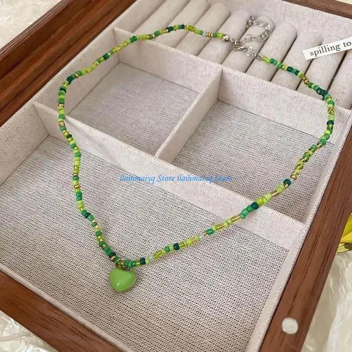 573b Collier couleur couleur bonbon collier acrylique bohème