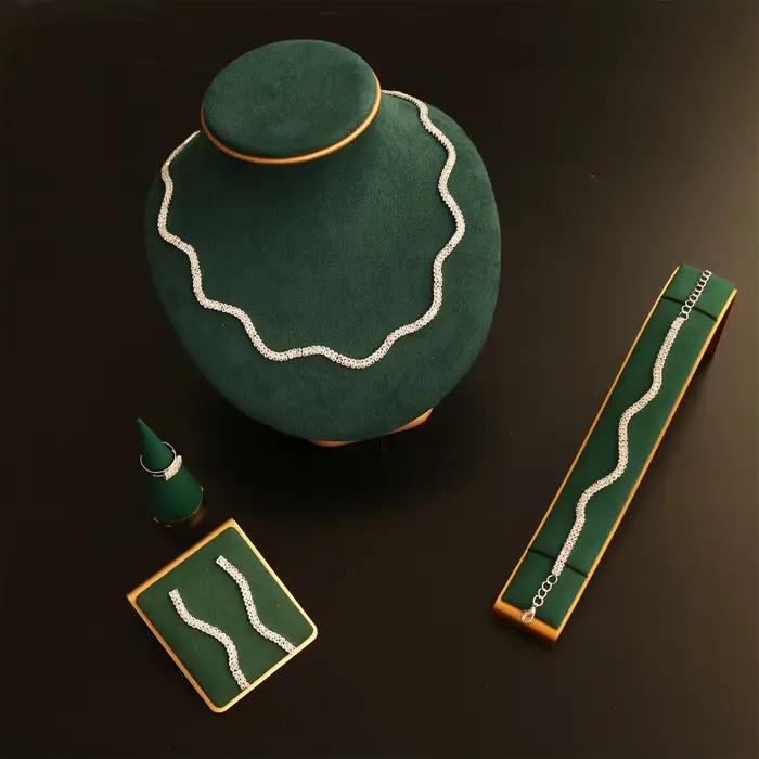Ensemble de bijoux de mariage de luxe: ensemble collier
