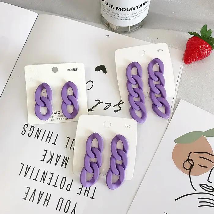 JODesign-Boucles d'oreilles pendantes longues en acrylique pour femmes