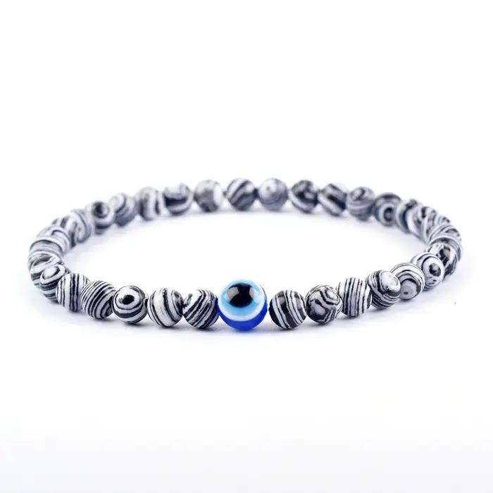 Bracelet mauvais œil bleu main de Fatima grec turc mille yeux pendentif de paume fait