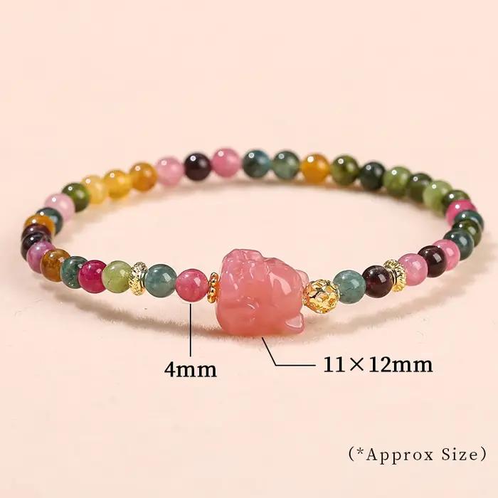 Bracelet de Luxe en Tourmaline de 4mm