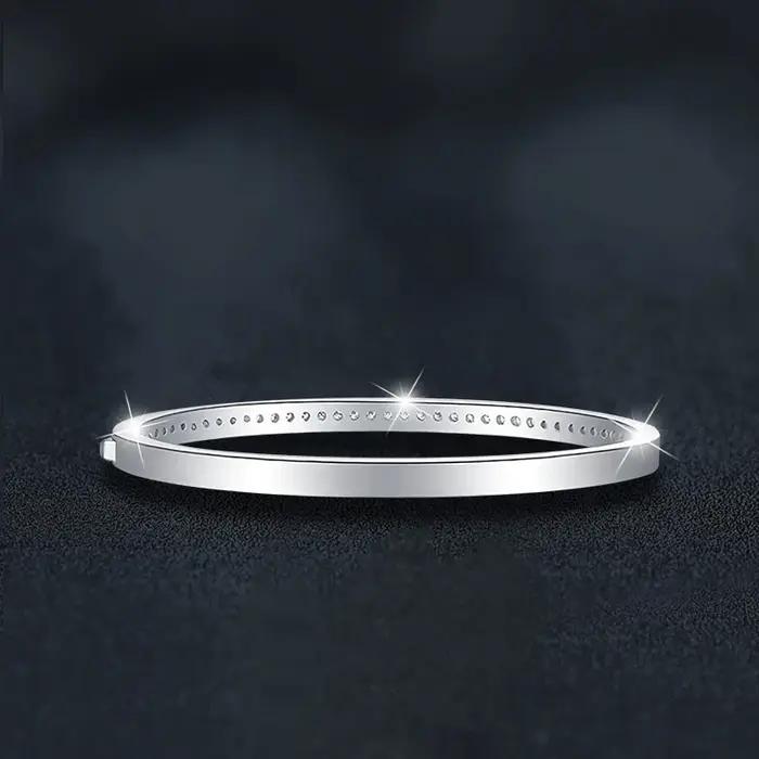 Bracelet élégant en Moissanite à rangée complète en argent sterling S925 – Bijoux uniques et polyvalents