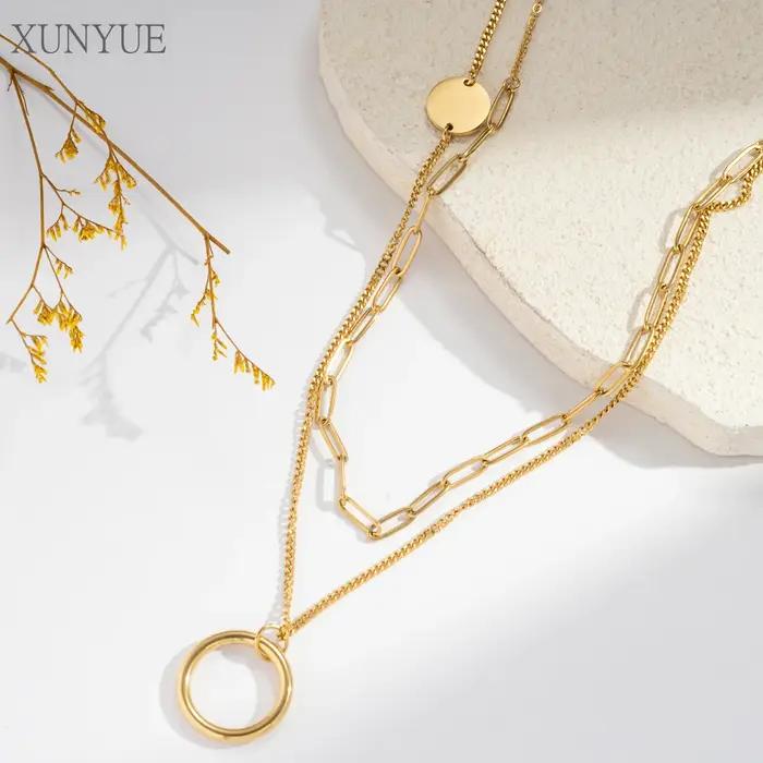 XUNYUE – collier avec pendentif grand soleil exagéré