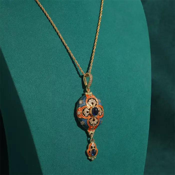 Ensembles de bijoux de Dubaï en émail narévidés pour femmes