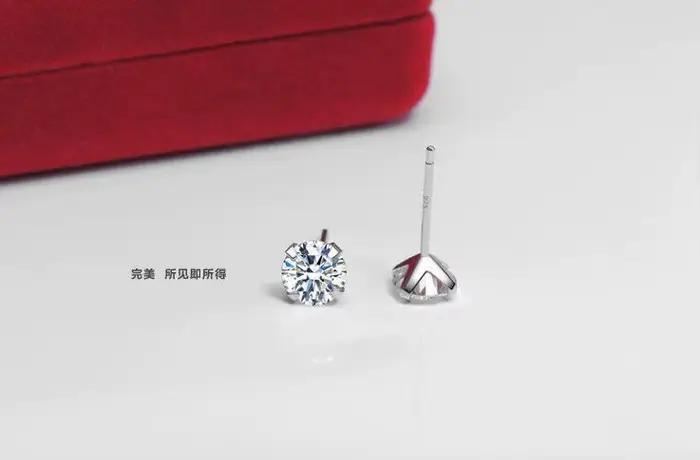 LEKANI cristal mode véritable 925 boucles d'oreilles en argent Sterling pour les femmes de mariage bijoux fins cadeau