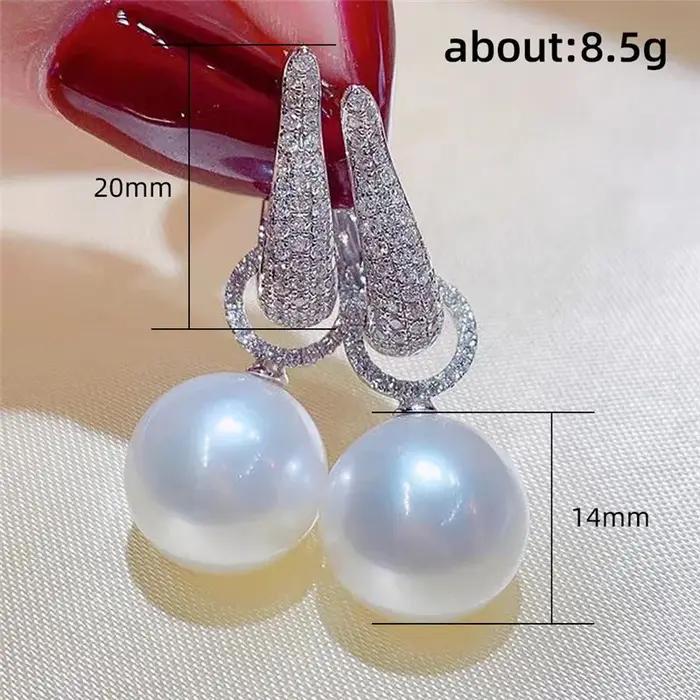 Boucles d'oreilles pendantes en zircone cubique scintillante élégantes et modernes pour femmes occasions spéciales