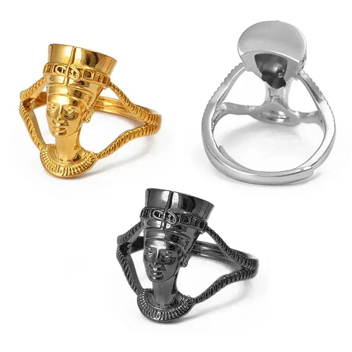 Bague Anniyo Reine Égyptienne Néfertiti pour Femme