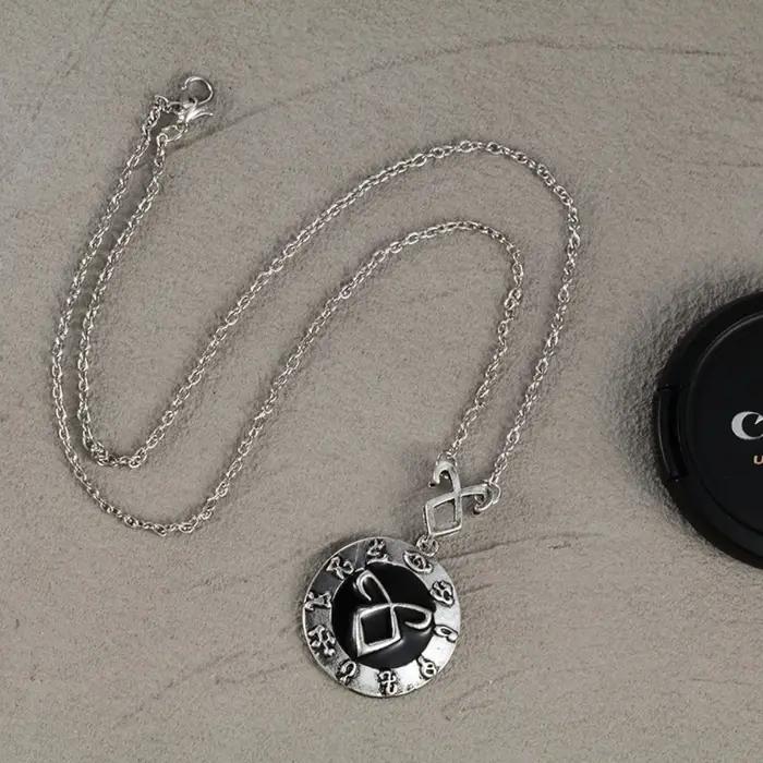 Inspiré les Instruments mortels ville des os chasseurs d'ombre pendentif bijoux pour hommes femmes mode ange puissance Rune collier