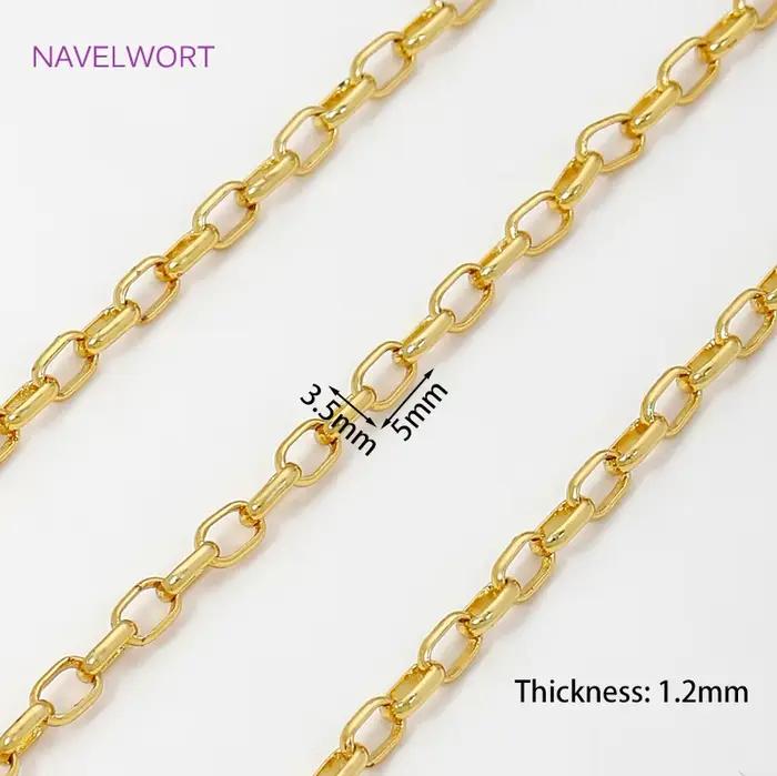 Chaînes fines plaquées or 18 carats pour la fabrication de bijoux, chaînes à bobine en laiton pour t