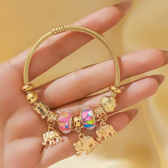 Bracelet de perles multi-éléments pour femmes design géométrique élégant et durables couleurs variées pour cadeaux rendez-vous fêtes et festivals
