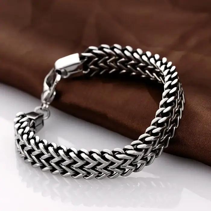 Bracelet à chaîne et maillons pour hommes