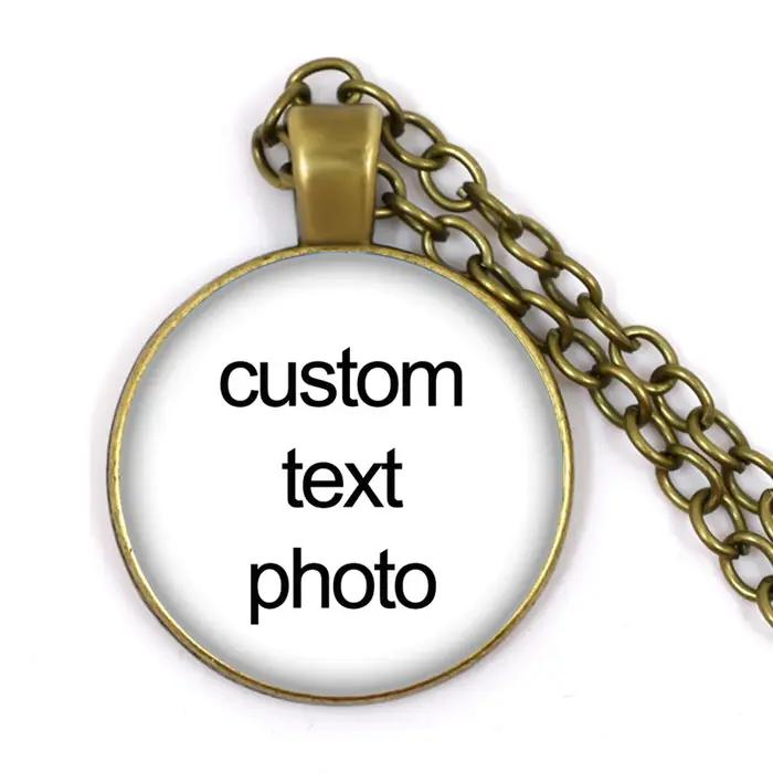 Collier Photo personnalisé aile d'ange en cristal